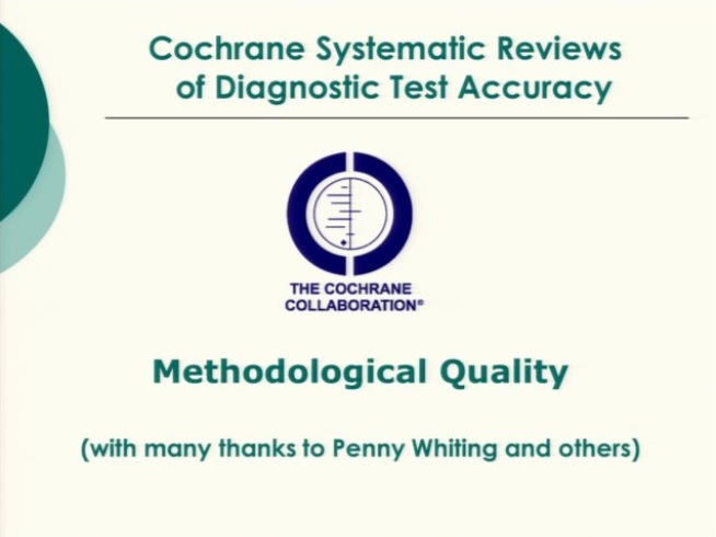 Assessment of methodological quality in DTA reviews