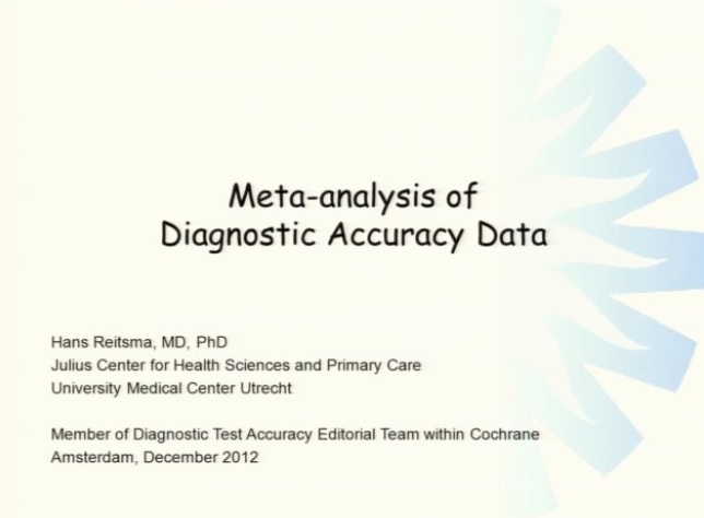 Meta-analysis of diagnostic accuracy data